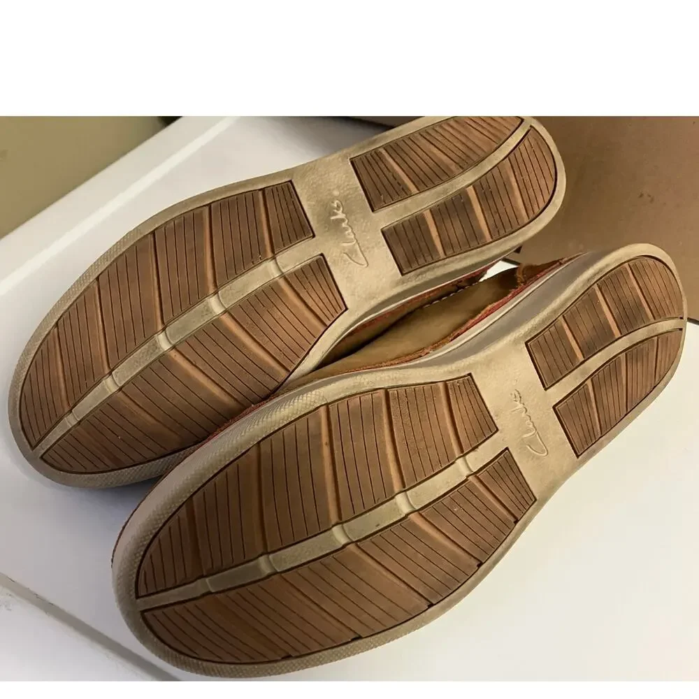 Clarks Collection Men’s 11M Brown‎ Leather Lace Up Casual Shoes Comfort Wear